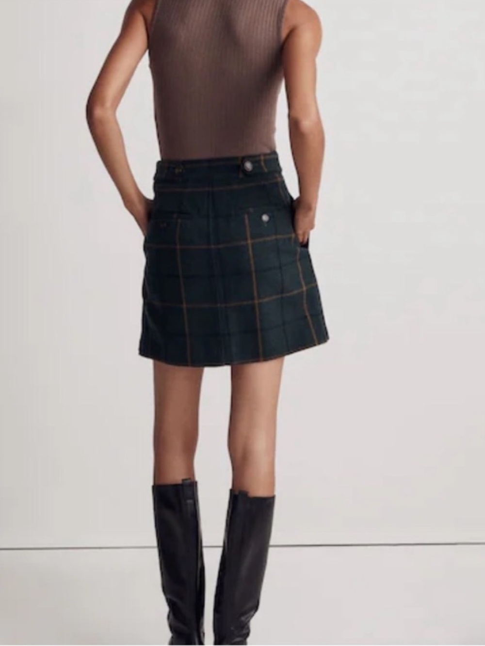 Madewell Tartan Plaid Wool Blend Mini Skirt - Picture 3 of 7